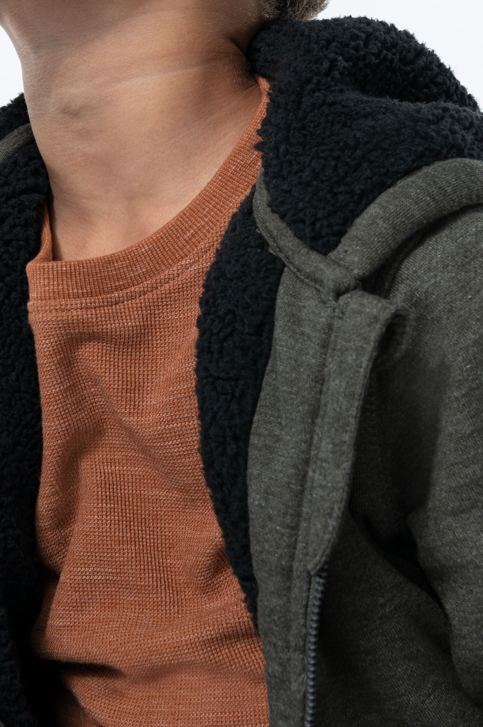 gilet &agrave; capuche enfant vert fonc&eacute; - 1000028768 - HEMA