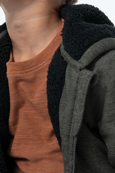 gilet &agrave; capuche enfant vert fonc&eacute; - 1000028768 - HEMA