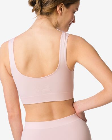 niet voorgevormde top zonder beugel naadloos lichtroze - 21805760LIGHTPINK - HEMA