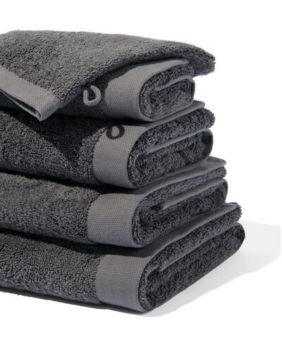 serviette - 50 x 100 cm - qualit&eacute; h&ocirc;tel tr&egrave;s douce - gris fonc&eacute; uni gris fonc&eacute; serviette 50 x 100 - 5220031 - HEMA