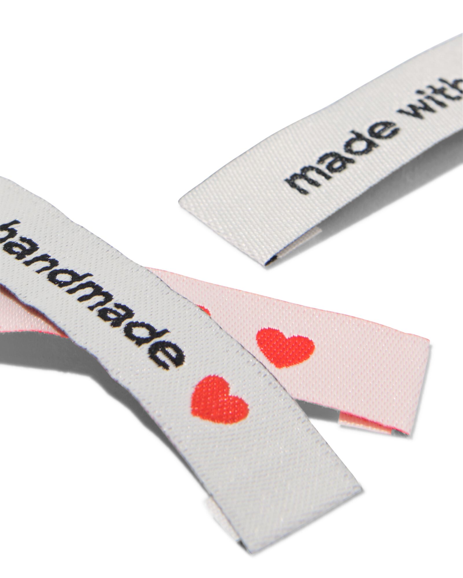 naailabels linnenlook hartjes - 12 stuks - 1400323 - HEMA