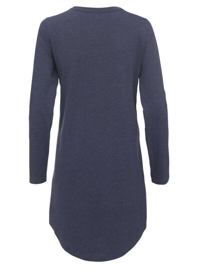 Damen-Nachthemd, Baumwolle dunkelblau dunkelblau - 1000012246 - HEMA