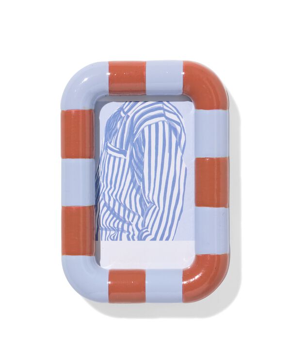 fotolijst 3x10cm terra-lichtblauw hout instax  - 13625019 - HEMA