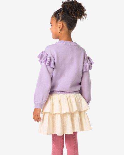kindervest grofgebreid  lila lila - 30838006LILAC - HEMA