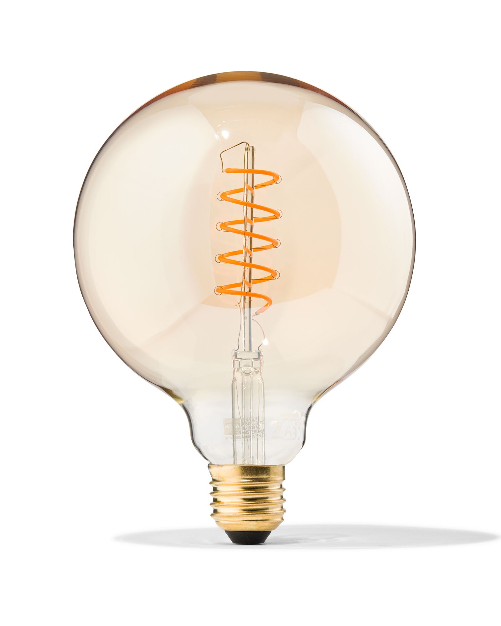 ampoule globe led dor&eacute;e E27 4W 200lm g125 - 20070067 - HEMA