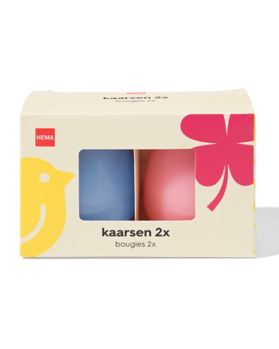 bougies en forme d'&oelig;uf 6x12,2x8cm - 2 pi&egrave;ces - 25800088 - HEMA