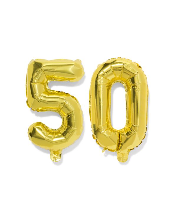 Folienballon Alter 50, 60 cm, Gold - 14250358 - HEMA