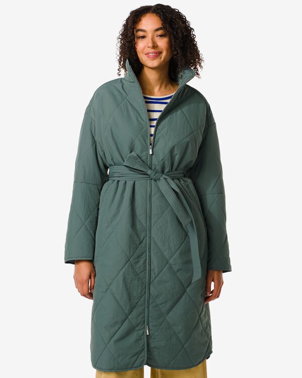 manteau femme matelassé Elodie vert foncé vert foncé - 36249775DARKGREEN - HEMA