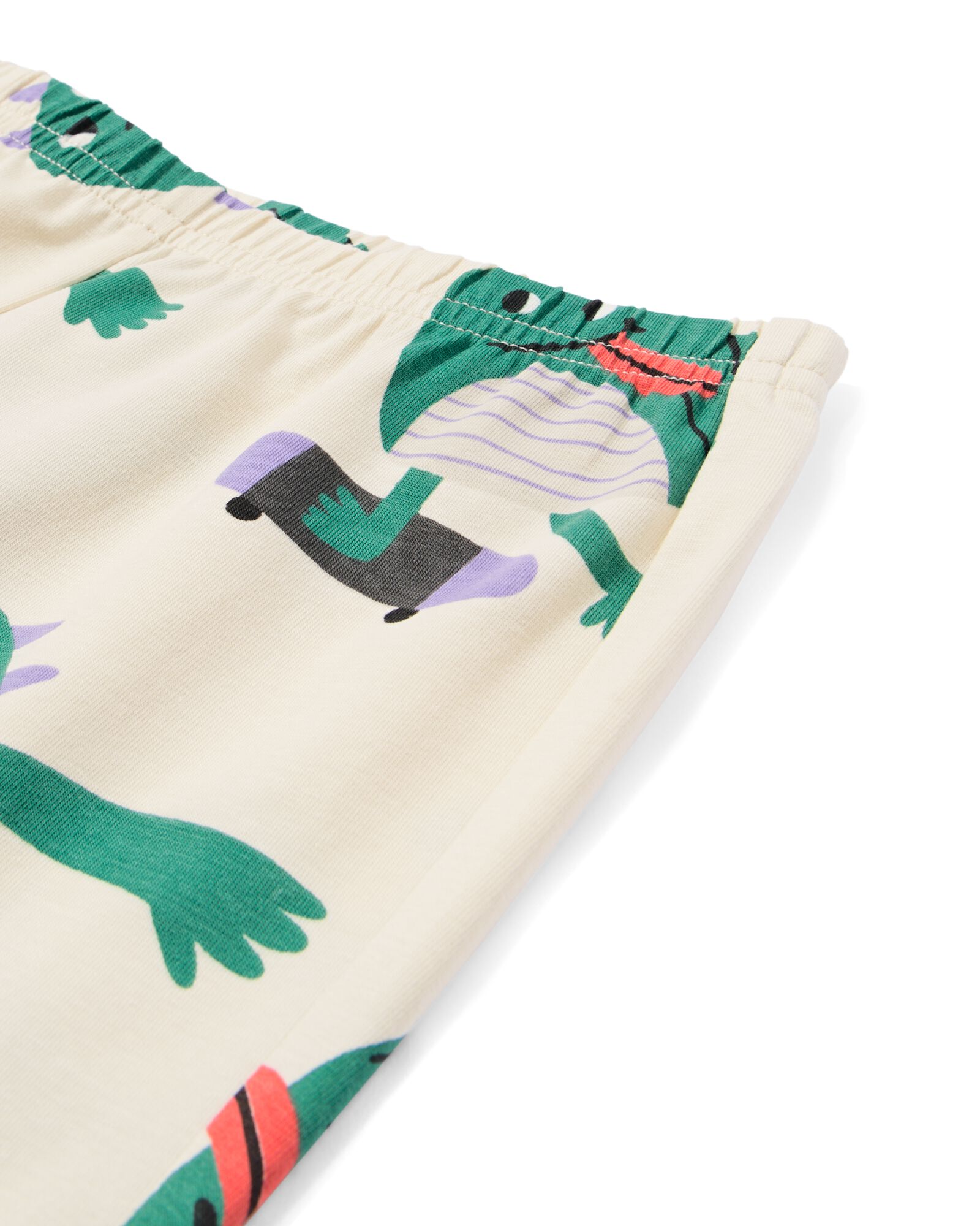 kinderpyjama monster gebroken wit gebroken wit - 23000650OFFWHITE - HEMA