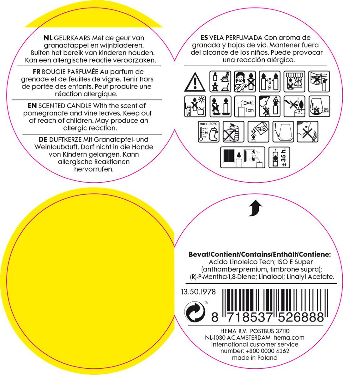Duftkerze Im Glas O 7 5 Cm Granatapfel Hema