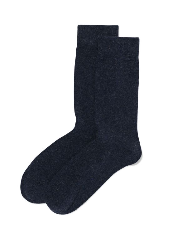 2 paires de chaussettes homme laine bleu foncé bleu foncé - 1000001407 - HEMA