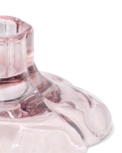 Kerzenst&auml;nder, 9,7 x 5 cm, aus Glas, Rosa, Blume - 13325037 - HEMA