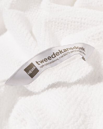 serviette de bain 2&egrave;me vie coton recycl&eacute; blanc blanc - 1000031876 - HEMA