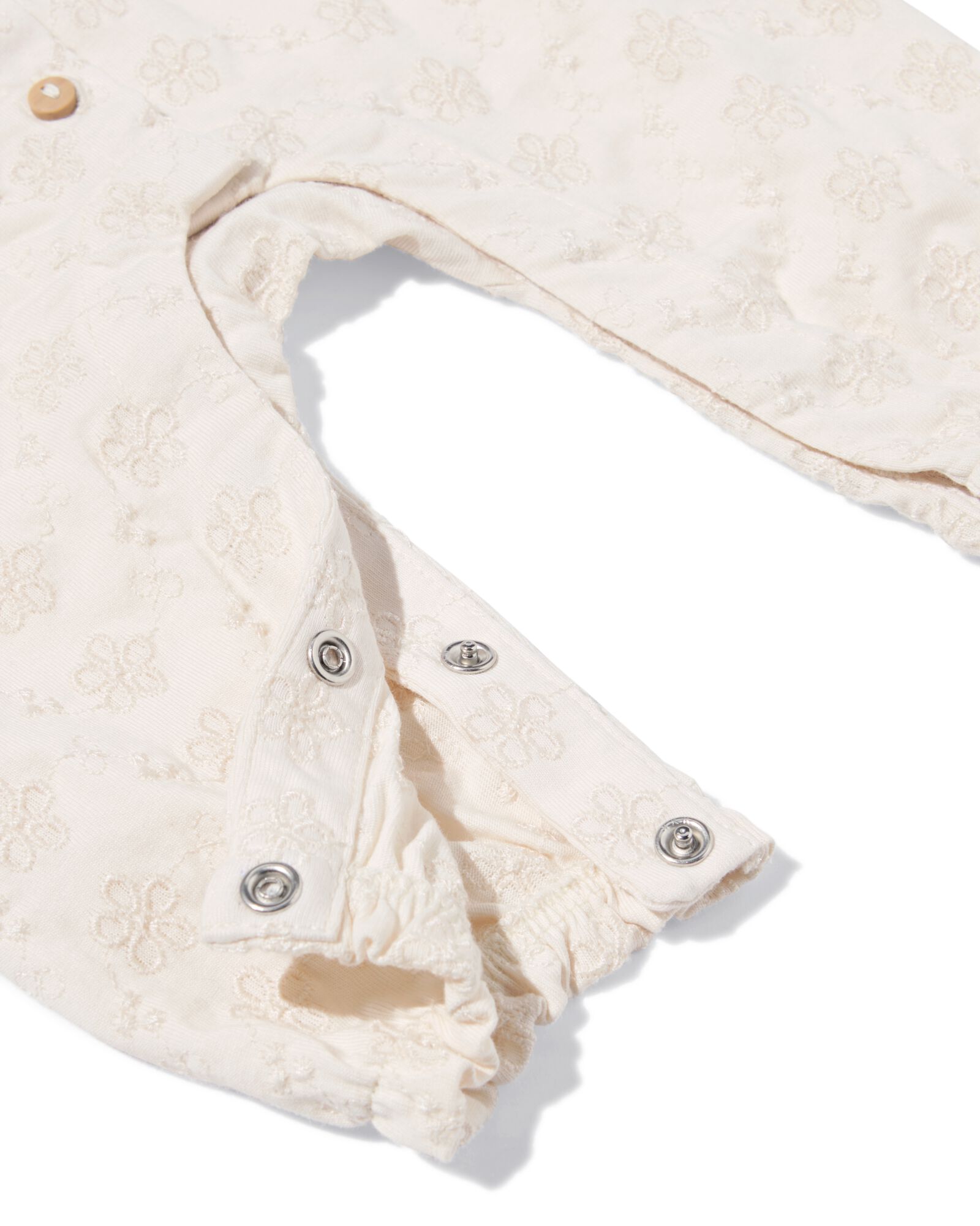 Baby-Jumpsuit, Jersey, bestickt eierschalenfarben eierschalenfarben - 33454720OFFWHITE - HEMA