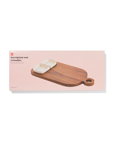 borrelplank 35x17.5x3.5cm hout met schaaltjes - 41822209 - HEMA