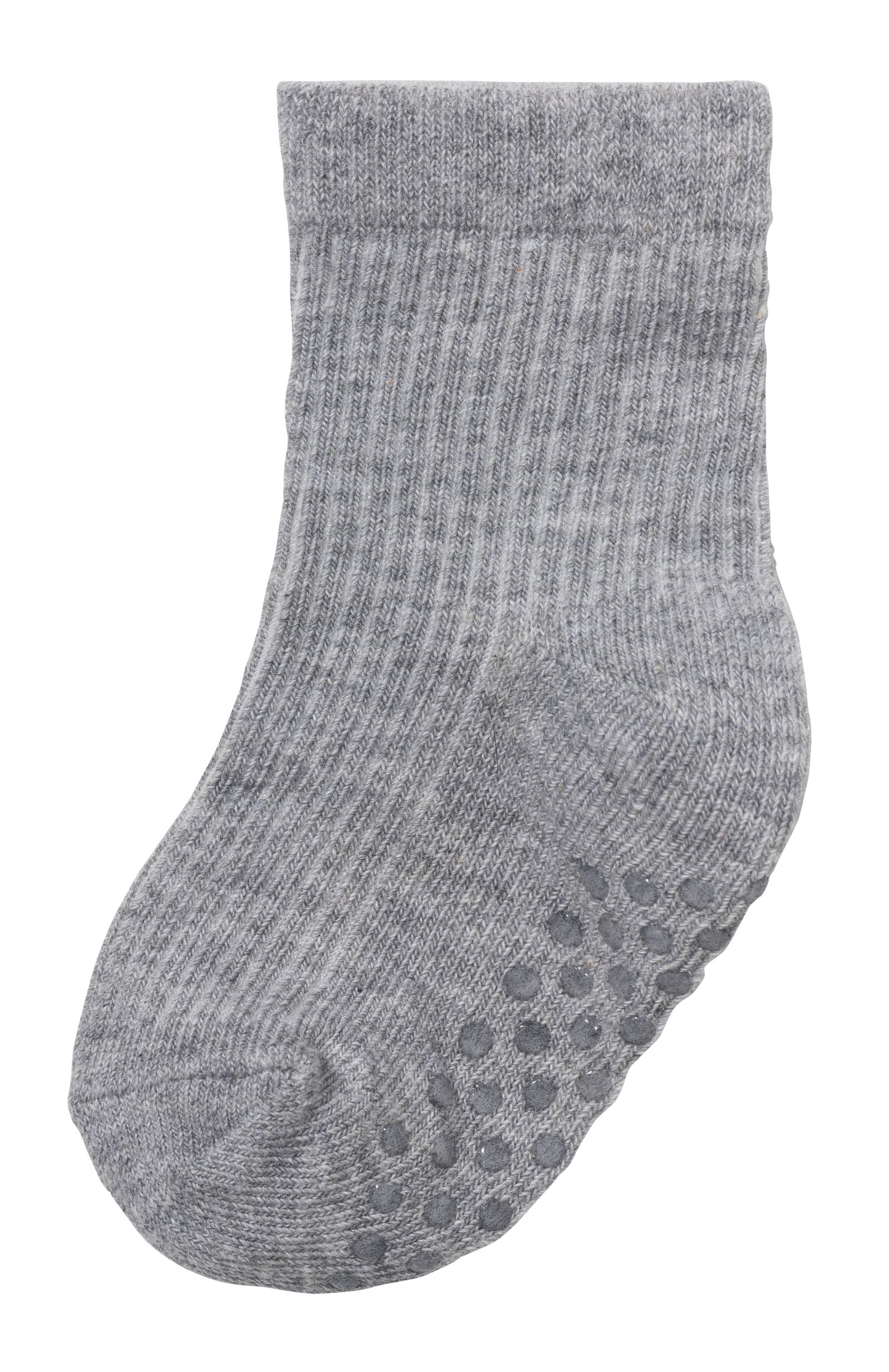 5 paires de chaussettes b&eacute;b&eacute; avec coton gris - 1000028755 - HEMA
