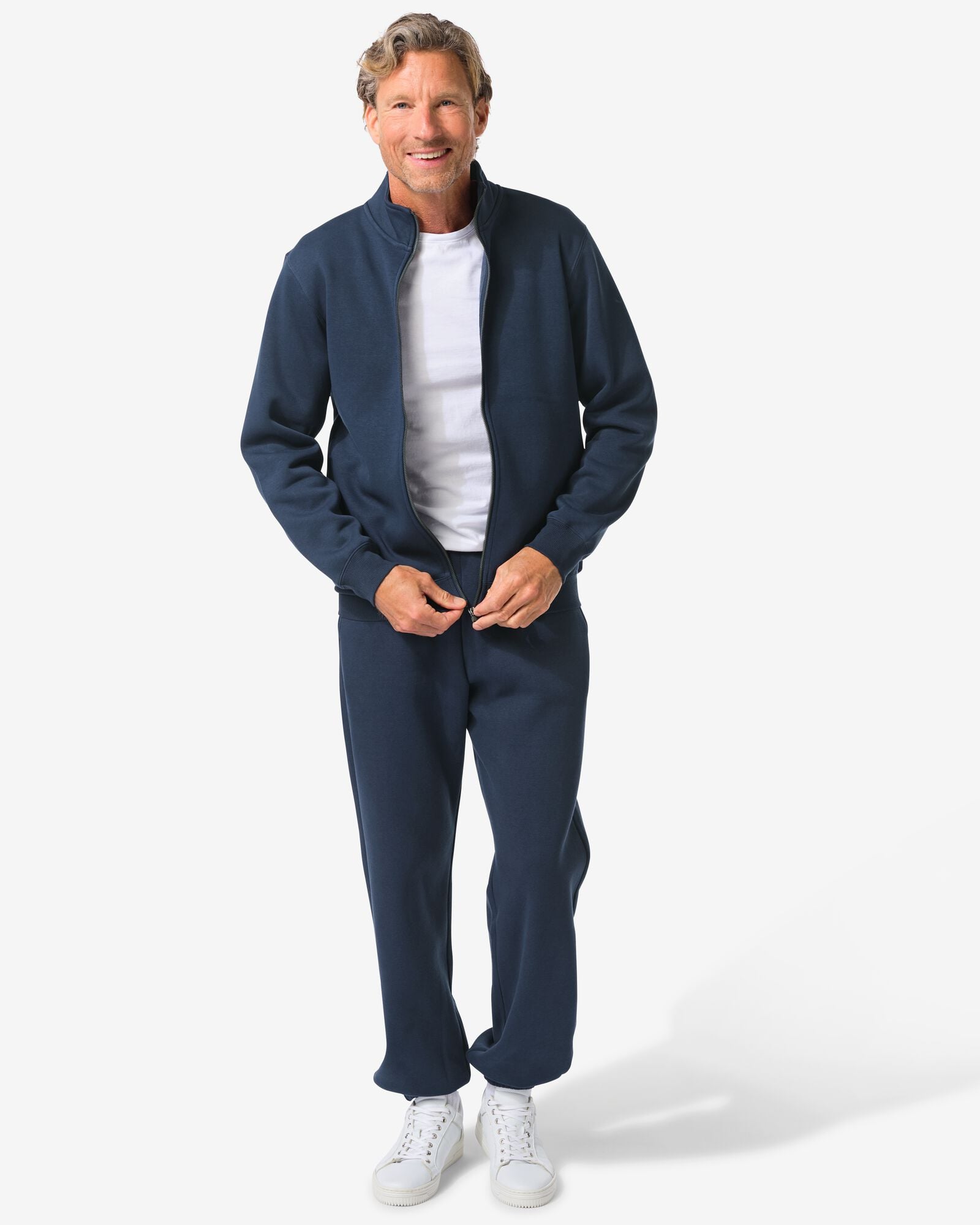 heren sweatbroek Carlson donkerblauw donkerblauw - 2101220DARKBLUE - HEMA