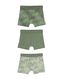 3 boxers enfant coton stretch splash vert vert - 1000032138 - HEMA
