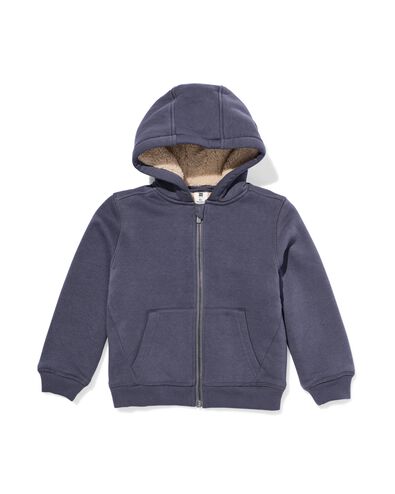 kinder sweatvest donkergrijs - 30704606DARKGREY - HEMA