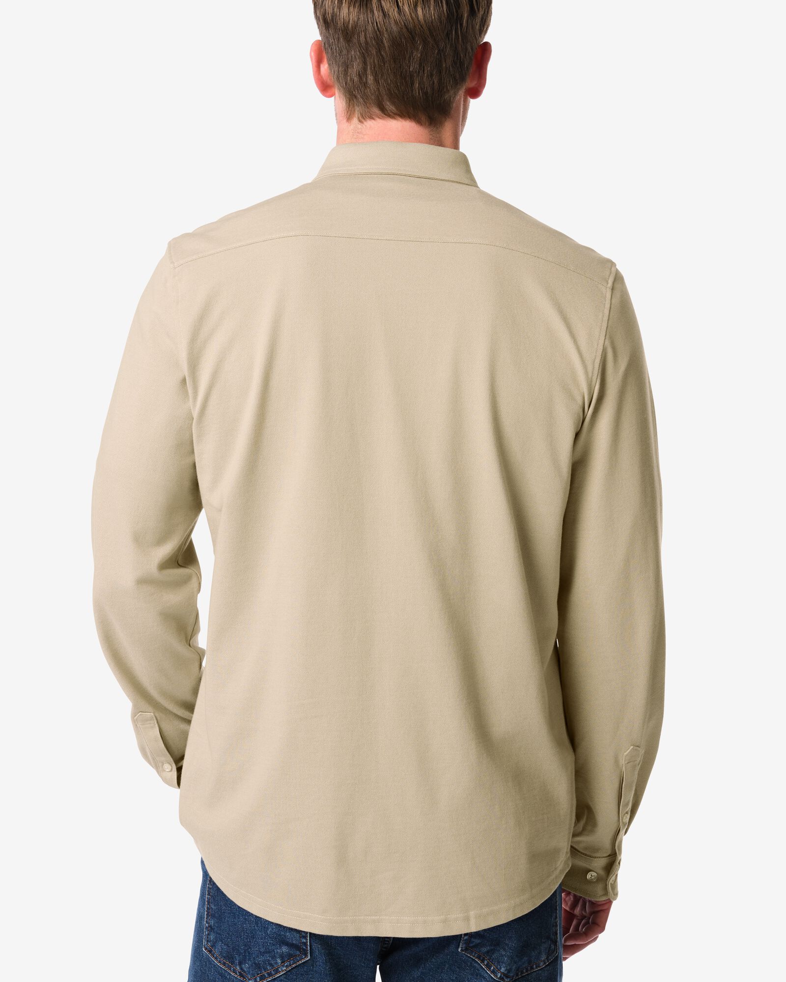 chemise homme Billy piqu&eacute; beige beige - 2101790BEIGE - HEMA