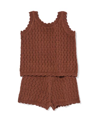 ensemble b&eacute;b&eacute; au crochet marron marron - 33002180BROWN - HEMA