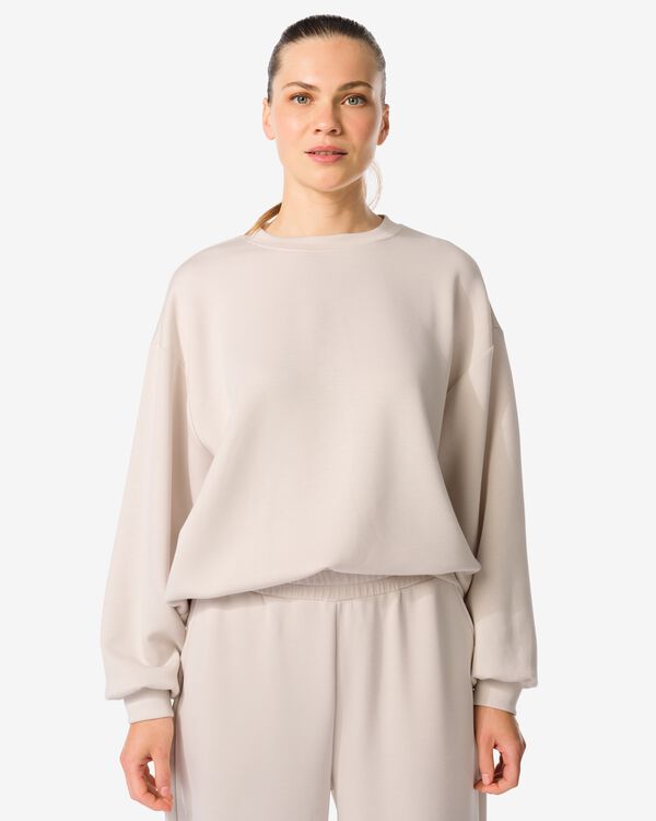 dames lounge trui creme creme - 36050156CREAM - HEMA