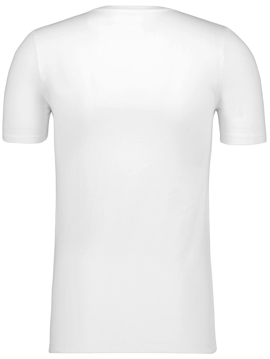 Herren-T-Shirt, Slim Fit, Rundhalsausschnitt weiß M - 34276804 - HEMA