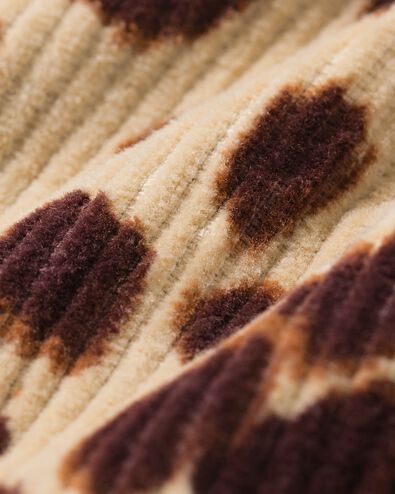 kinderrok corduroy dierenprint zand - 30827438SAND - HEMA