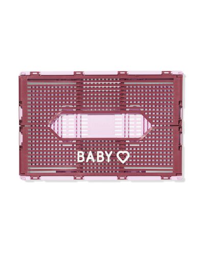 caisse pliante lettres recycl&eacute;e S rouge bordeaux bordeaux S  20 x 30 x 11,5 - 39810411 - HEMA