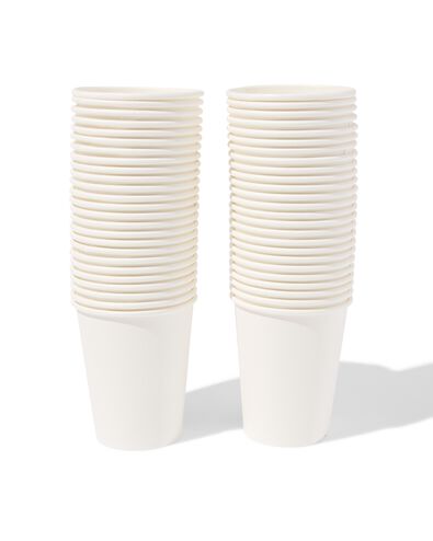 gobelets blanc - lot de 50 - 14200759 - HEMA