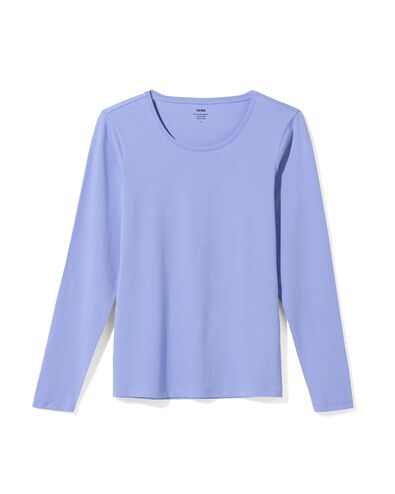 Damen-T-Shirt, Rundhals hellblau - 36360290LIGHTBLUE - HEMA