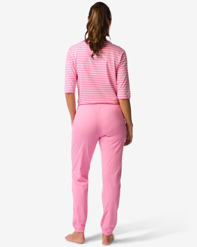damespyjamabroek Babs jersey roze roze - 23401005PINK - HEMA
