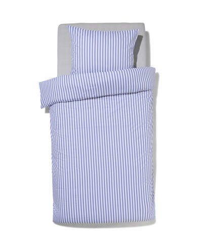 Bettbezug 140x200/220 cm weiche Baumwolle, Streifen, lavendelfarben  - 5760128 - HEMA