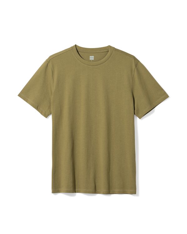 heren T-shirt basic middengroen middengroen - 2190380MIDGREEN - HEMA