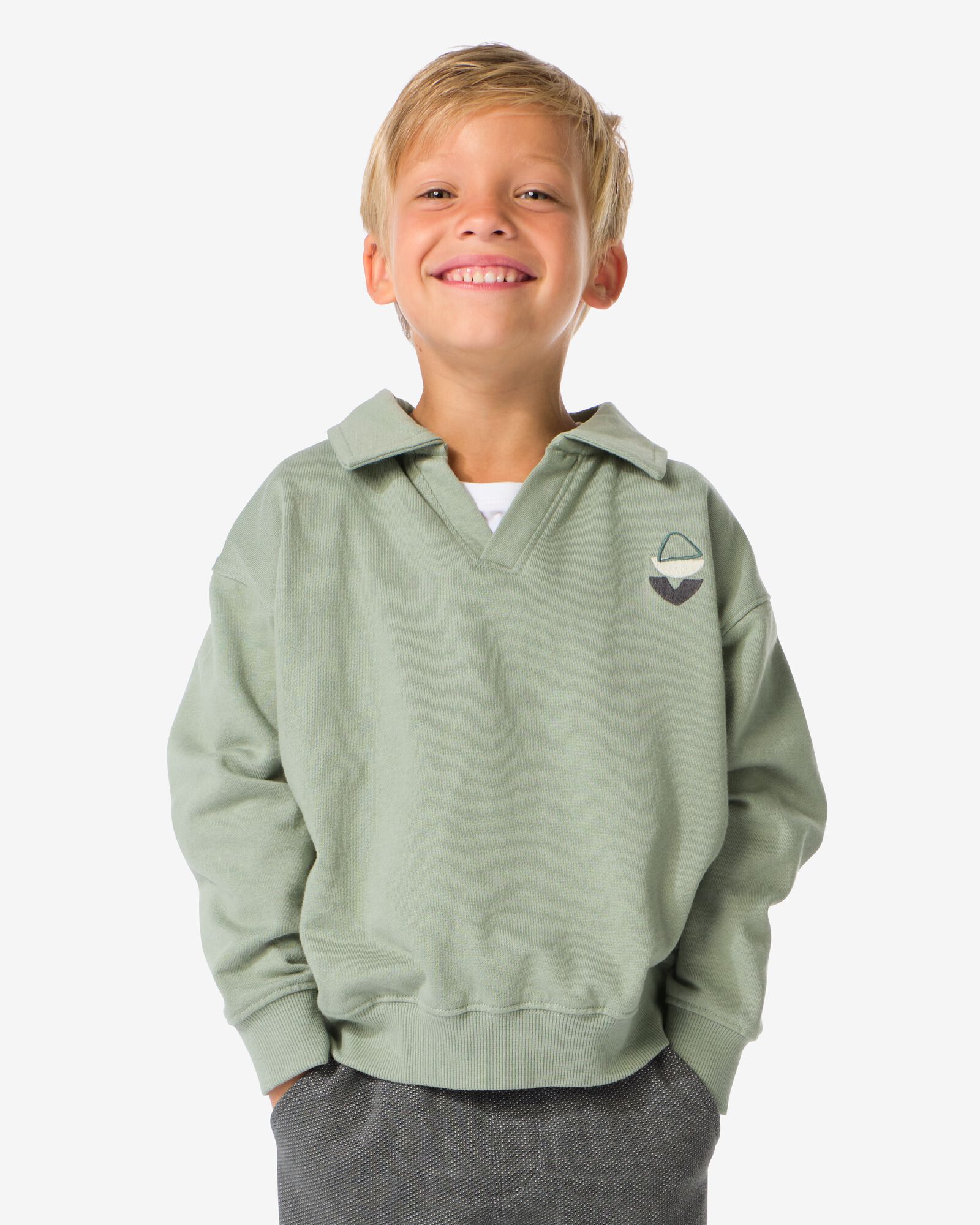 pull enfant  vert clair - 30700503LIGHTGREEN - HEMA