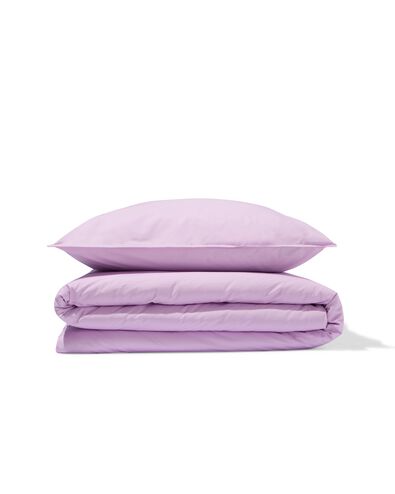 dekbedovertrek 140x200/220cm percal lila - 5750164 - HEMA