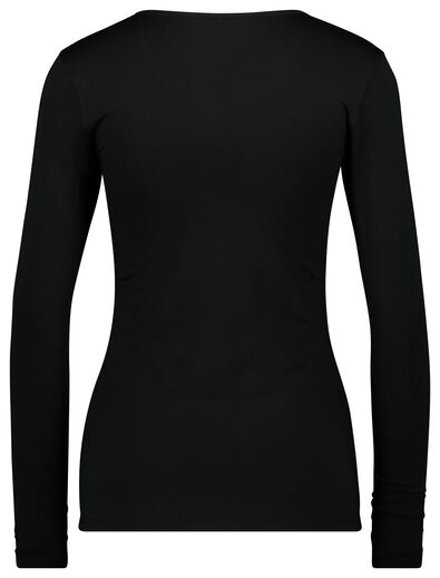 t-shirt thermique femme noir L - 19656923 - HEMA