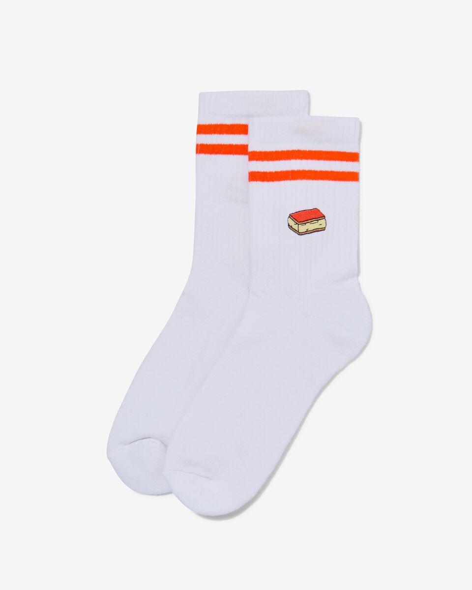 chaussettes avec tompouce orange blanc - 1000031055 - HEMA