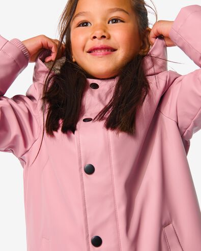 Kinder-Jacke, PU, mit Kapuze altrosa - 1000032495 - HEMA