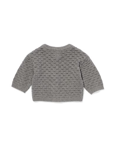 gilet ajour&eacute; nouveau-n&eacute; gris chin&eacute; gris chin&eacute; - 33428320GREYMELANGE - HEMA