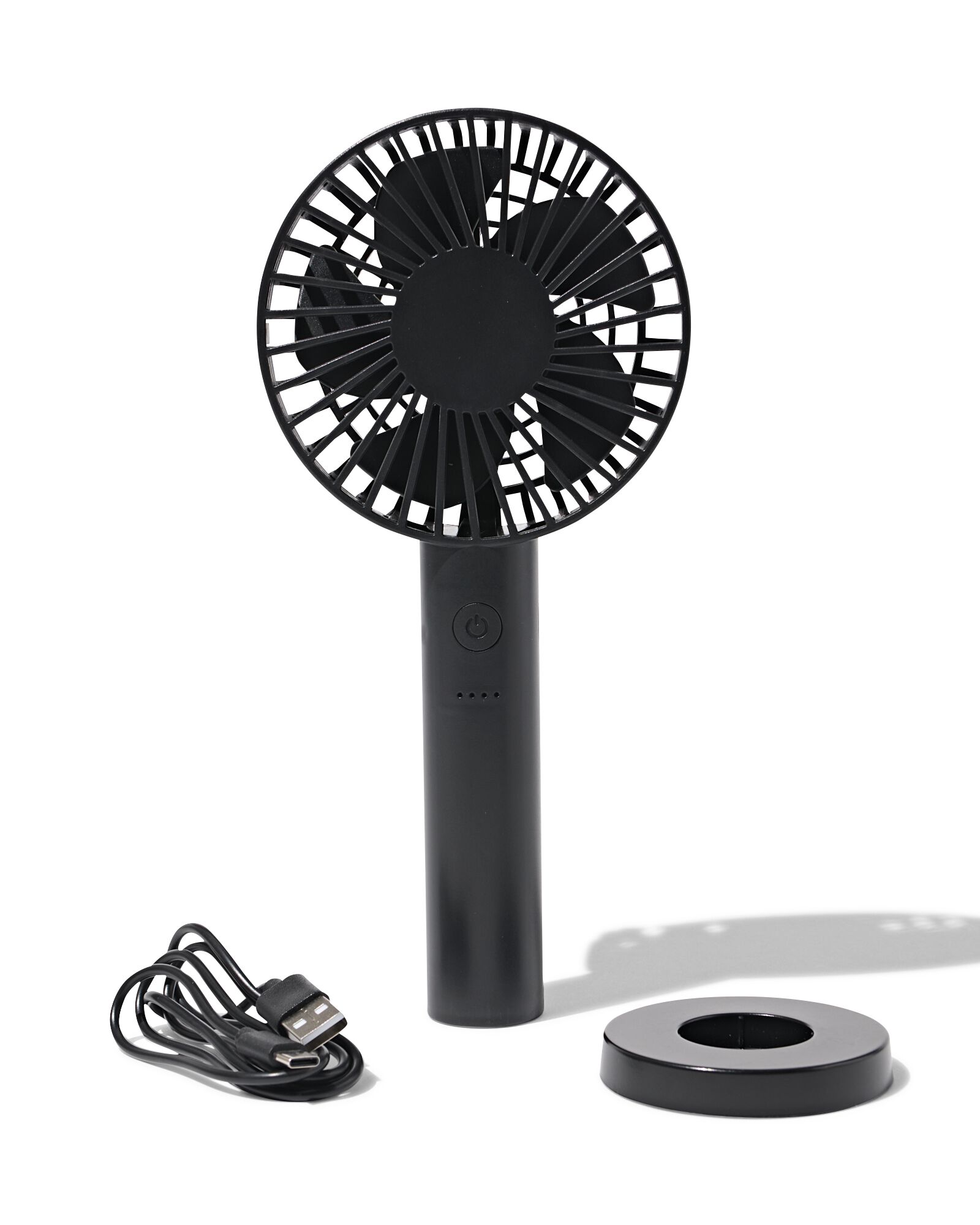 ventilateur &agrave; main ⌀11,5x23,5cm noir - 80200037 - HEMA