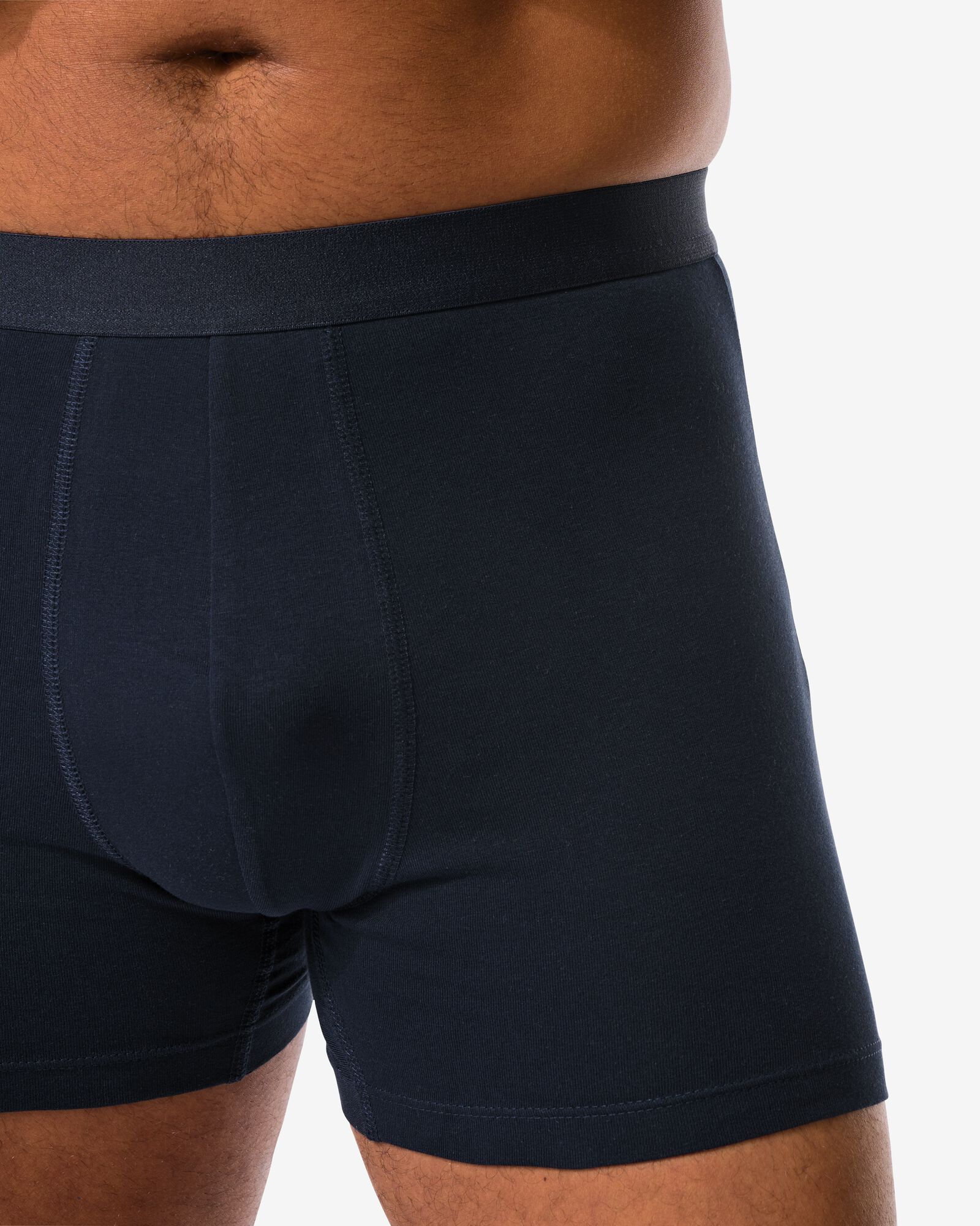 herenboxers - 3 stuks donkerblauw donkerblauw - 19145050DARKBLUE - HEMA