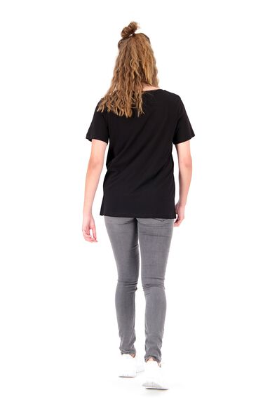 Damen-T-Shirt mit Bambus schwarz XL - 36321384 - HEMA