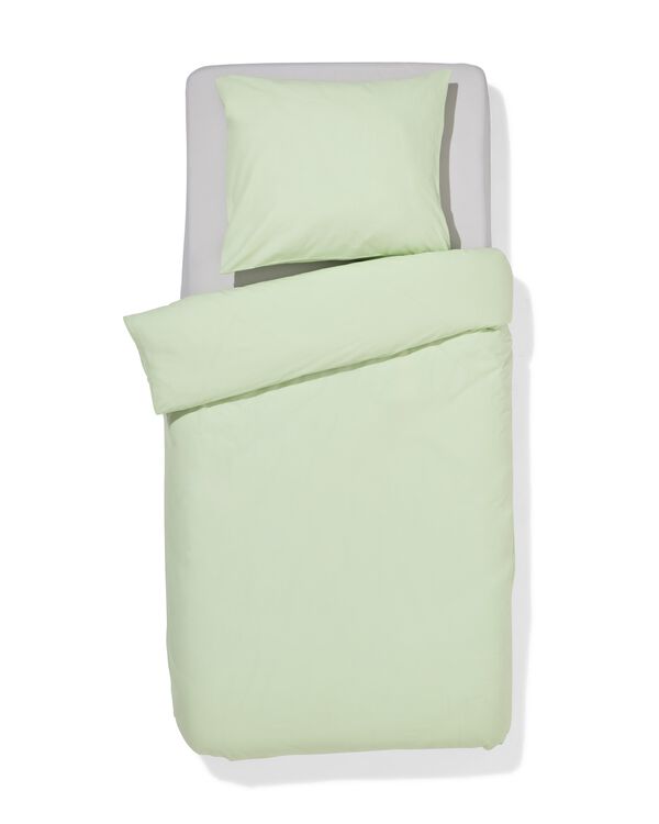 housse de couette 140x200/220 coton doux vert clair - 5750179 - HEMA