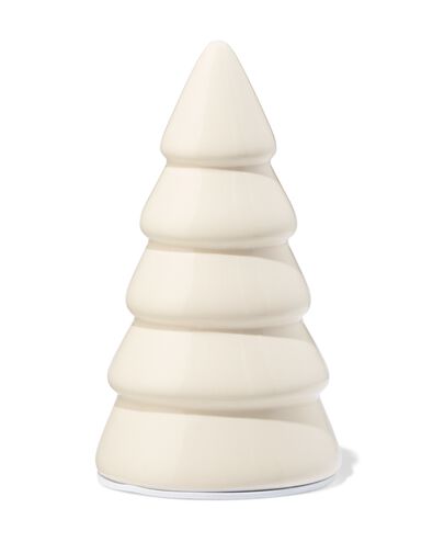 Weihnachtsbaum, 8,4 &times; 8,4 &times; 15 cm, Keramik ecru - 25101480 - HEMA