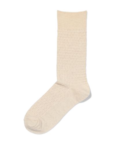 chaussettes structur&eacute;es homme beige beige - 4150580BEIGE - HEMA
