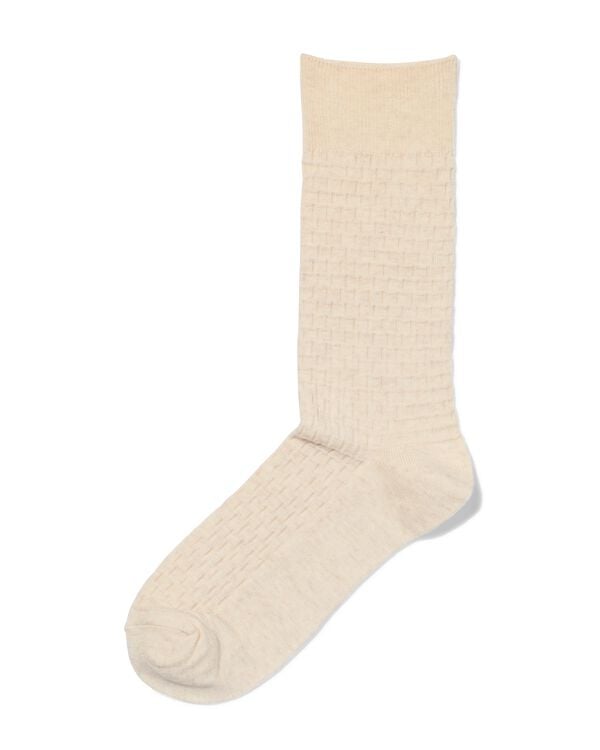 chaussettes structur&eacute;es homme beige beige - 4150580BEIGE - HEMA