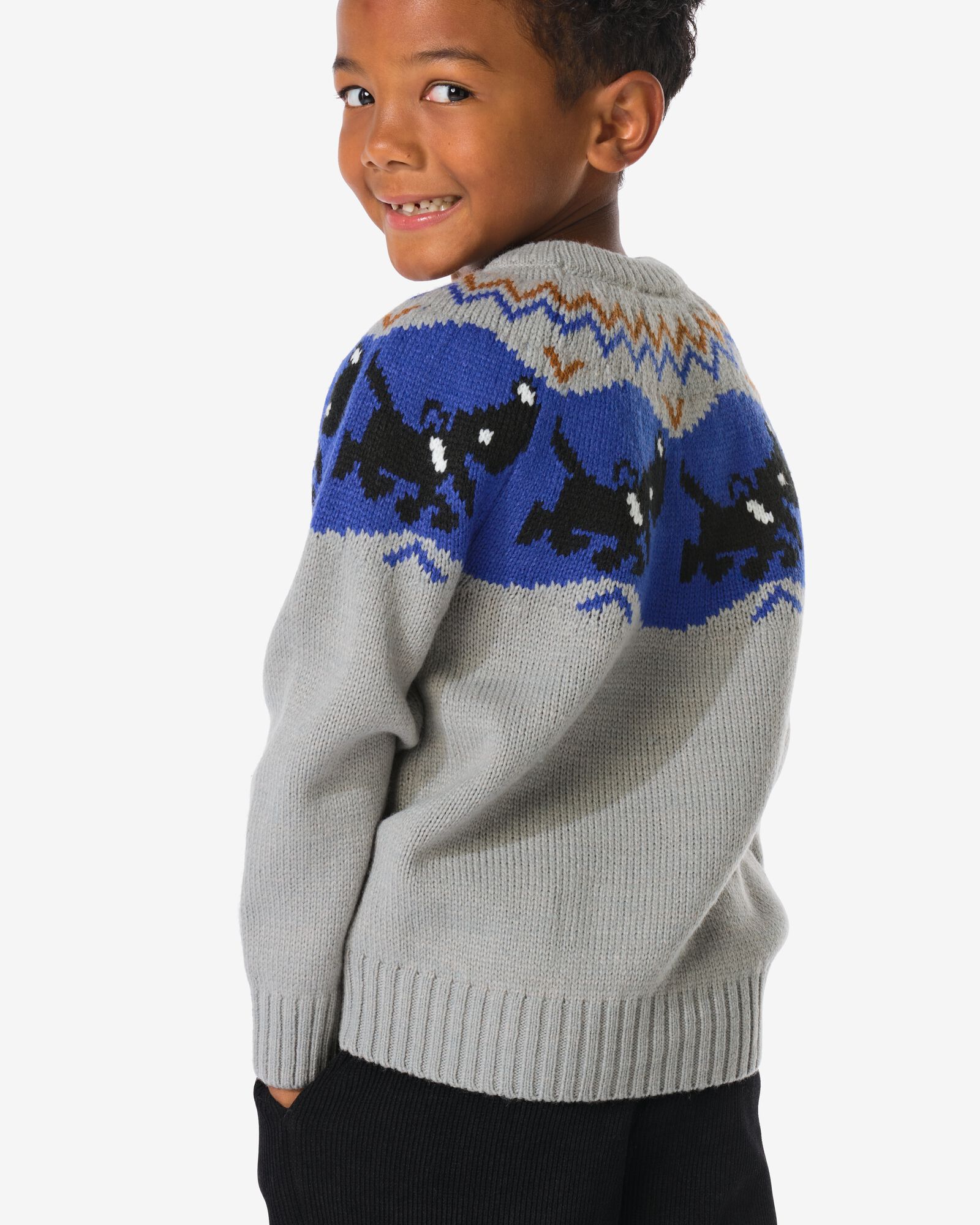 Takkie Kinderpullover in Grobstrick dunkelgrau - 30707613DARKGREY - HEMA