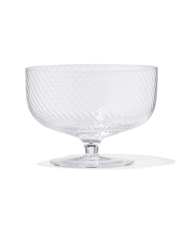 coupe &agrave; glace en verre Bergen &agrave; relief torsad&eacute; - 9401156 - HEMA