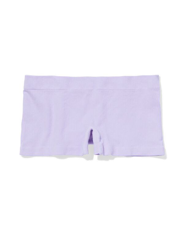 Nahtlose Damen-Boxershorts, gerippt lavendel lavendel - 21900185LAVENDER - HEMA